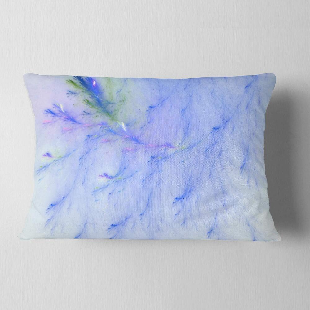 5059 Designart Light Blue Veins of Marble' Abstract Throw Lumbar Cushion